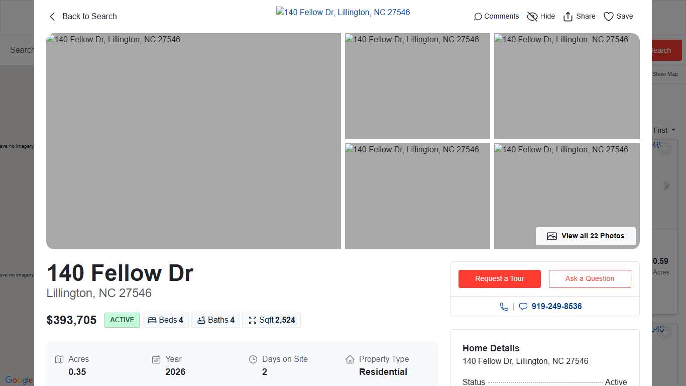 140 Fellow Dr, Lillington, NC 27546 MLS# 10143070 Raleigh Realty